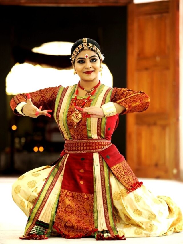 Bharatanatyam Dance Costume (Pink & Blue) | Fancy dress costumes, Dance  costumes dresses, Costume dress